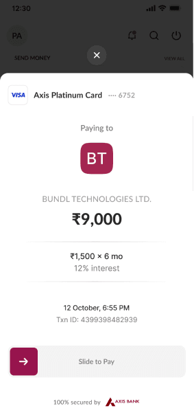 HDFC, SBI, Axis, AU, AMEX, Visa and more...